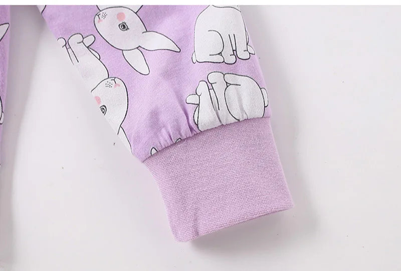 Brand Quality 100% Combed Cotton Sleepwear PJs Baby Girls Clothes Pajamas Sets Kids Cartoon Homewear Children Clothing Nightgown