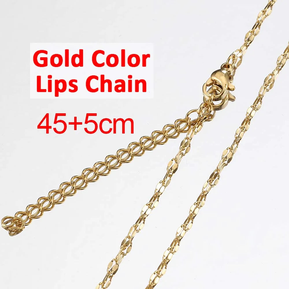 No Fade 5pcs Stainless Steel Twist Chain Necklace Box Snake Chain with Clasp Open Ring DIY Men Jewelry Making Findings Accessory