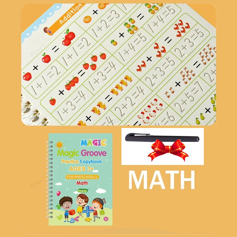 Magic Practice Copybook SANK Reusable Arabic for Kid Writing Groove Arabic Alphabet Wordpad Kids Word Calligraphy