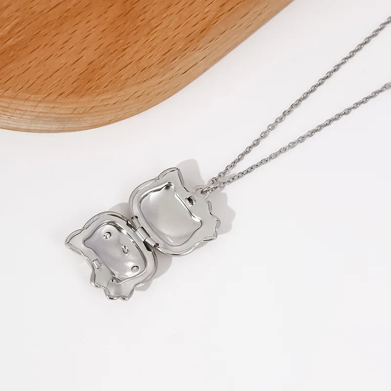 Anime Hello Kitty Sanrio Necklace Y2K Collar Kawaii Adjustable Pendant Golden Silvery Colour Jewelry Accessory Girl Gift