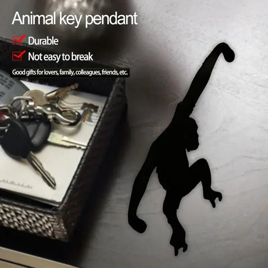 Kitchen Wall Door Metal Hook Key Hanger Cat Tail Monkey Shaped Decor Holder Clothes Storage Rack Seamless Hook Tool Accessories