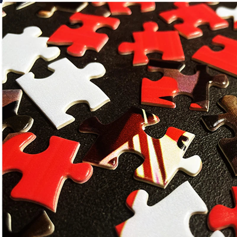 Jigsaw Puzzle 1000 Pieces White Card Paper Assembling Car Models Ducational Lntellectual Decompressing Children Dine Party Gift