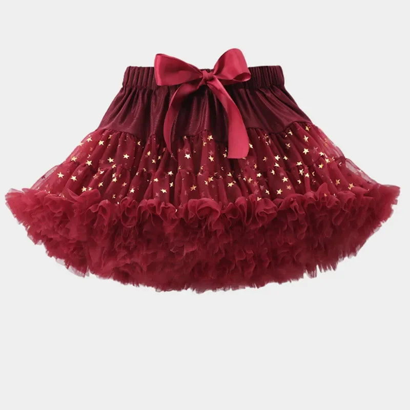 HEIßER Mädchen Tutu Röcke Solide Flauschigen Tüll Prinzessin Ballkleid Pettiskirt Kinder Ballett Party Leistung Kleid für Kinder 