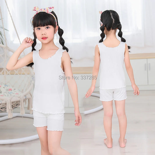 Summer Girls Pajamas set Cotton baby Kids  Pyjamas lovely princess Sleepwear Child 3-15Y spring Pijama Night Wear Clothing Suits