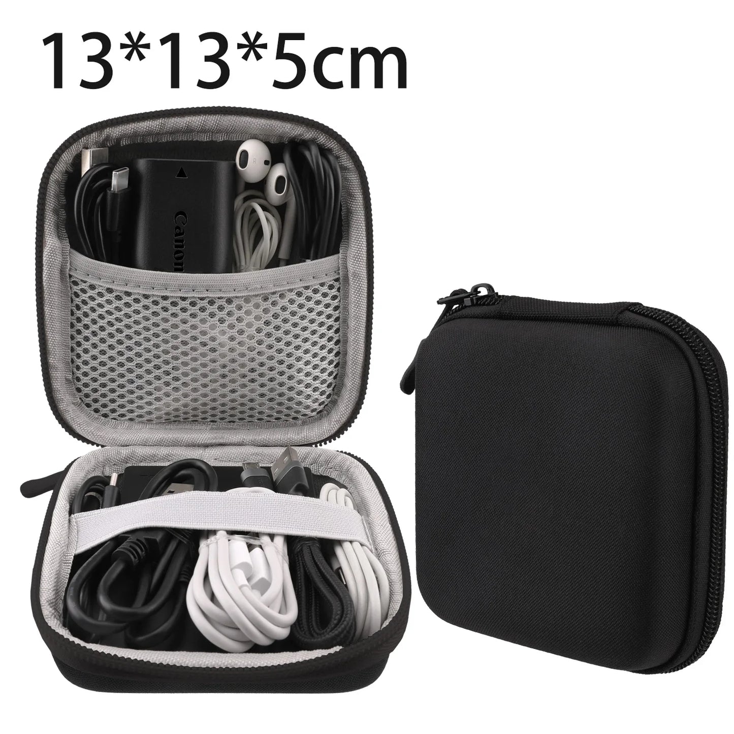 Tragbare Aufbewahrungstasche für Kopfhörer, Datenkabel-Organizer-Tasche, multifunktionale Hülle für digitale Gadgets für Ladegerät, U-Disk, Schutzhülle 