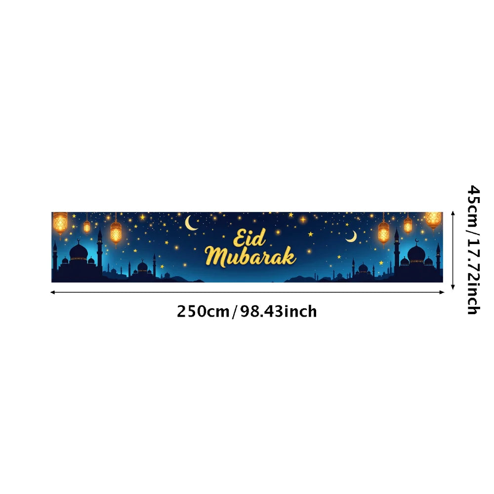 Eid Mubarak Banner Backdrop Background Ramadan Festival Decor Party Supplies Photography Props Decorations Islamic Celebration