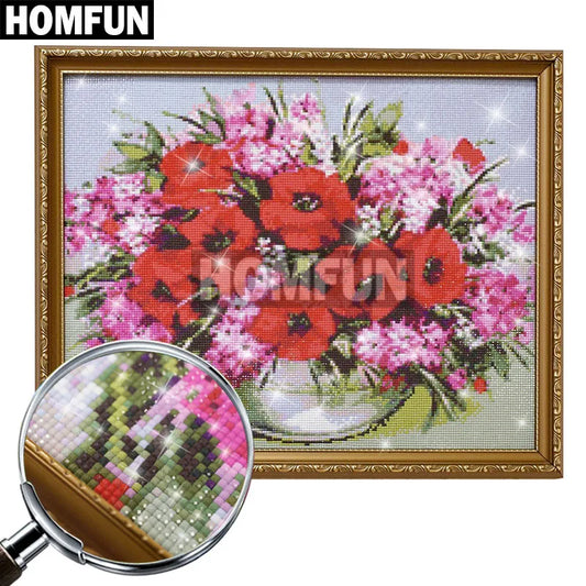 HOMFUN 5D DIY Full Diamond Embroidery "Animal Cat" Diamond Painting Cross Stitch Rhinestone Home Decoration
