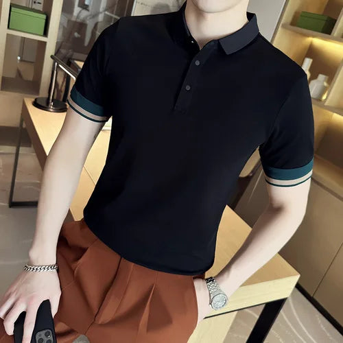 Summer Men Polo Shirt Breathable Casual Tees Tops Short Sleeve Hip Hop Polos Shirts mon !!!