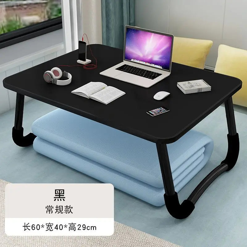 AOLIVIYA Bed Folding Small Table Bed Desk Notebook Table Bed Bedroom Sitting Student Dormitory Study Sofa Table