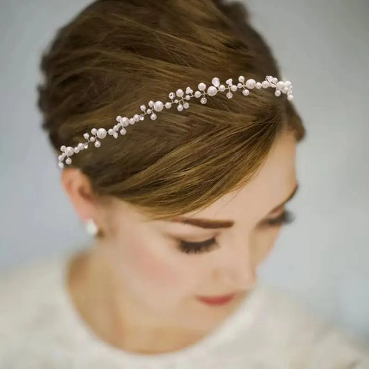 HP03 Rhinestone Wedding Hair Accessories Diamond Hair Band Wedding Headband Bridal Headpiece Silver Golden Bride Tiara Headwear
