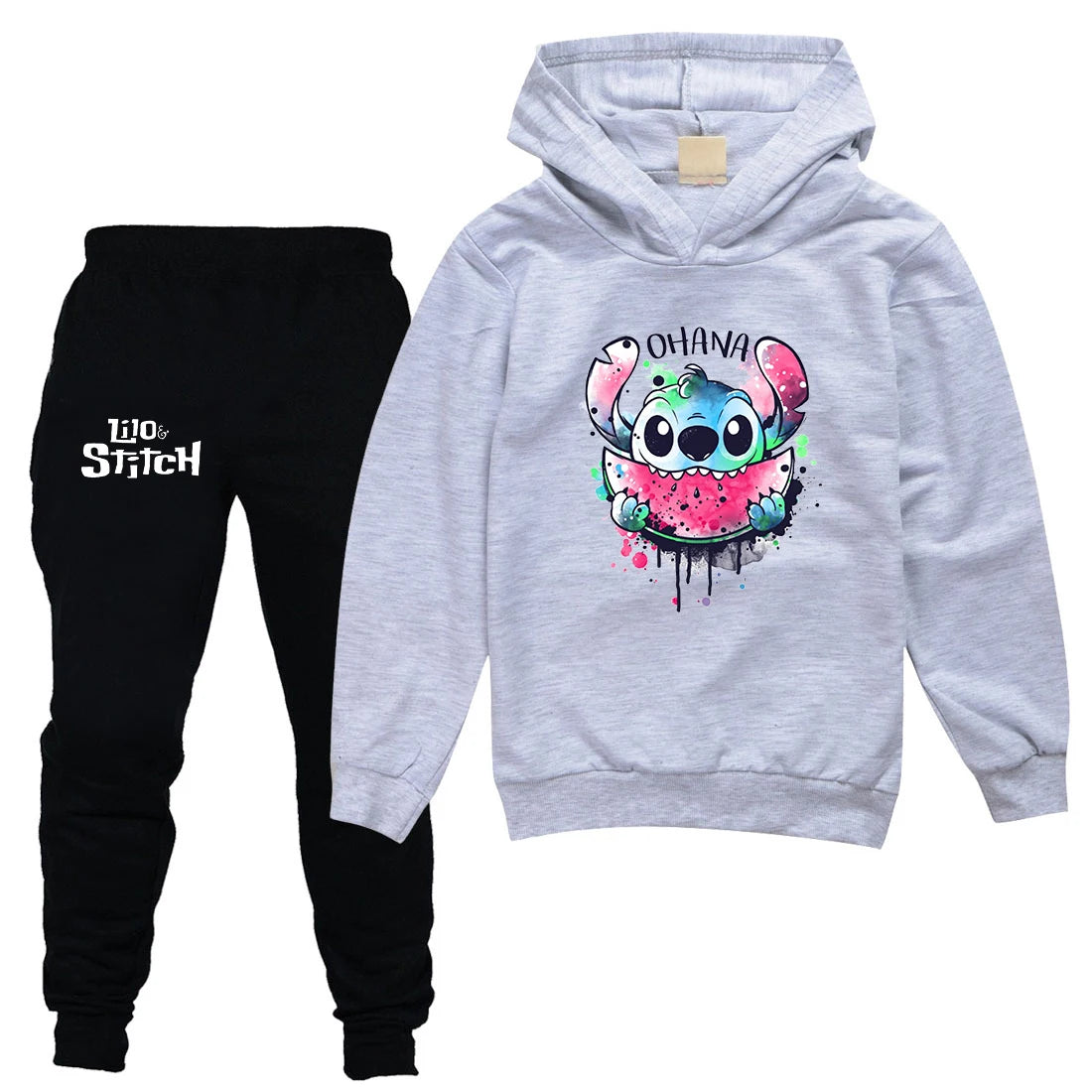 Disney Lilo Stitch Kids Clothing Sets Suit Boys Girls Tracksuits Kids Brand Sport Suits Stich Hoodies Teen Tops Pants 2Pcs Set