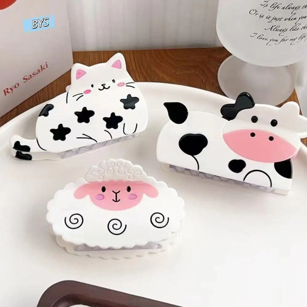 Kawaii Korean Style Acetic Acid Animal Hair Claw Creative Funny Cute Dog Hair Crab Clip Headwear Cat Cartoon Shark Clip Girls