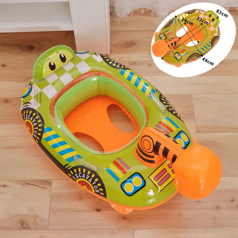 Rooxin Flamingo Swimming Circle Baby Infant Float Pool Swimming Ring With Sunshade Floating Seat Summer Beach Pool Party Toys