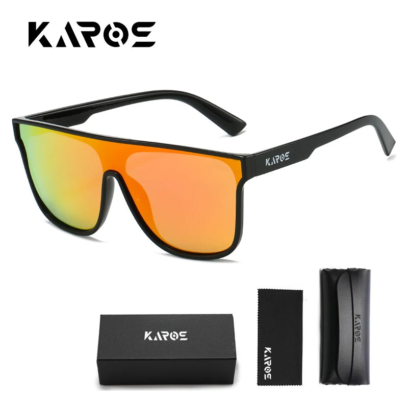 KAROS Polarized Sunglasses Men Women Fashion UV400 Eyewear Bike Cycling Fishing Driving Sun Glasses Outdoor Big Frame Sun Shades