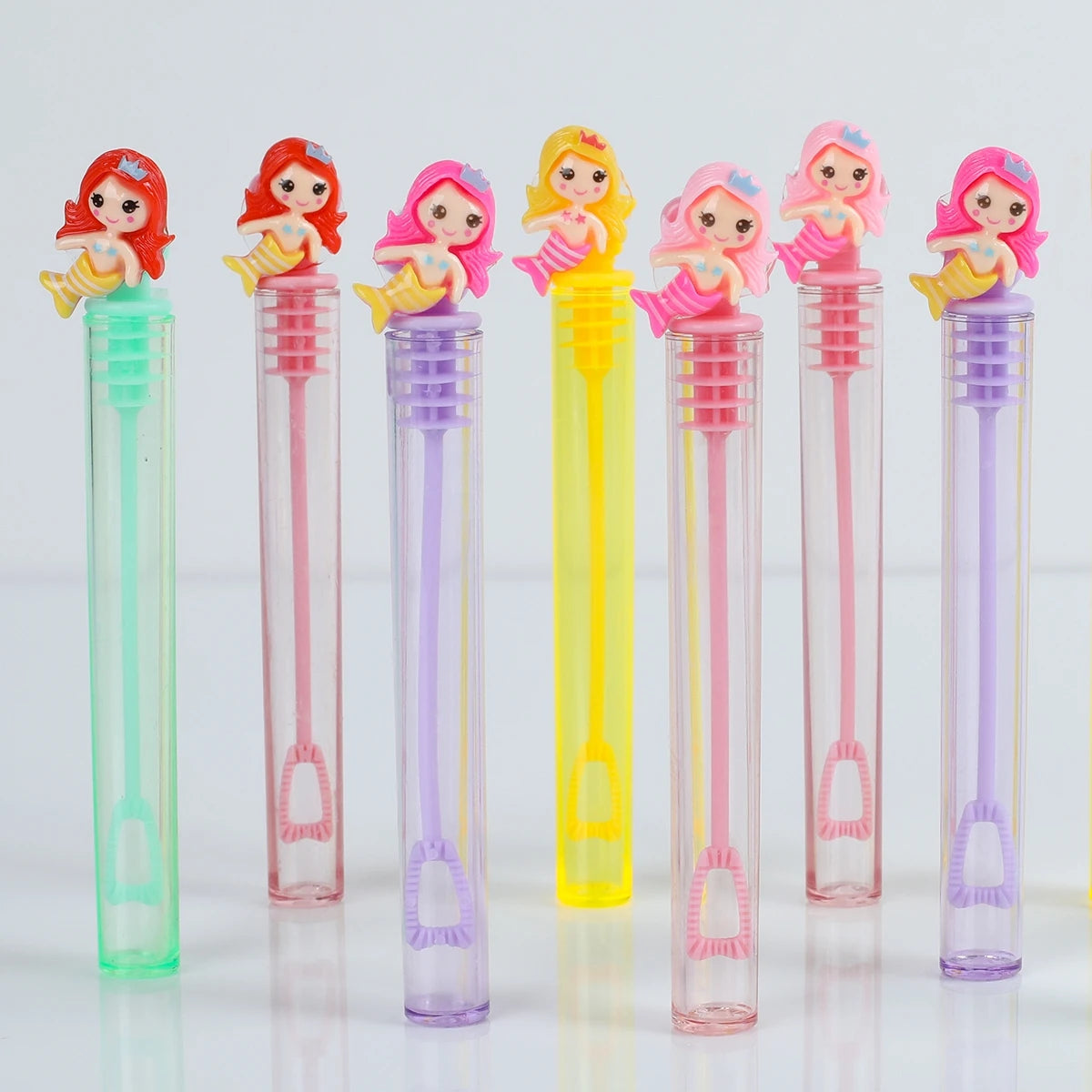 10 stücke Meerjungfrau Seifenblasenröhre Seifenflasche Kleine Meerjungfrau Geburtstagsparty Dekor Hochzeitsgäste Geschenke Babyparty Kids Favors Spielzeug 