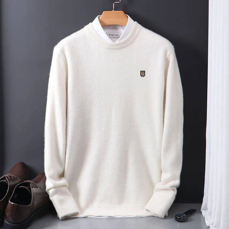 Oversize Cashmere Men Sweater O-Neck Knitted Jumpers Long Sleeve Male Pullover Soft Warm Woolen Korean luxury clothing