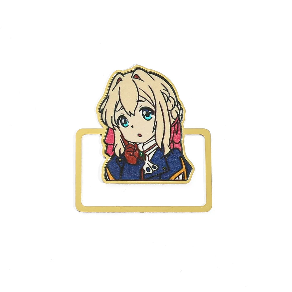 Anime Violet Evergarden Bookmark Exquisite Page Mark Tool Read Learn Stationery Book Supplies for Anime Fans Students Teachers