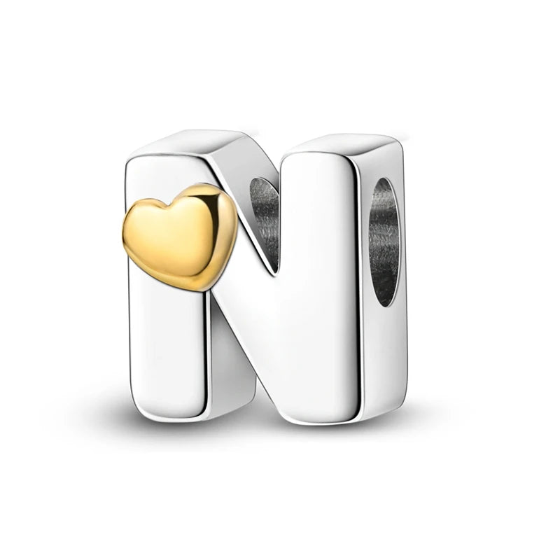 Fit Pandora 925 Original Bracelets Love 26 English Letters Series Silvering Charms Beads For DIY Birthday Jewelry Making