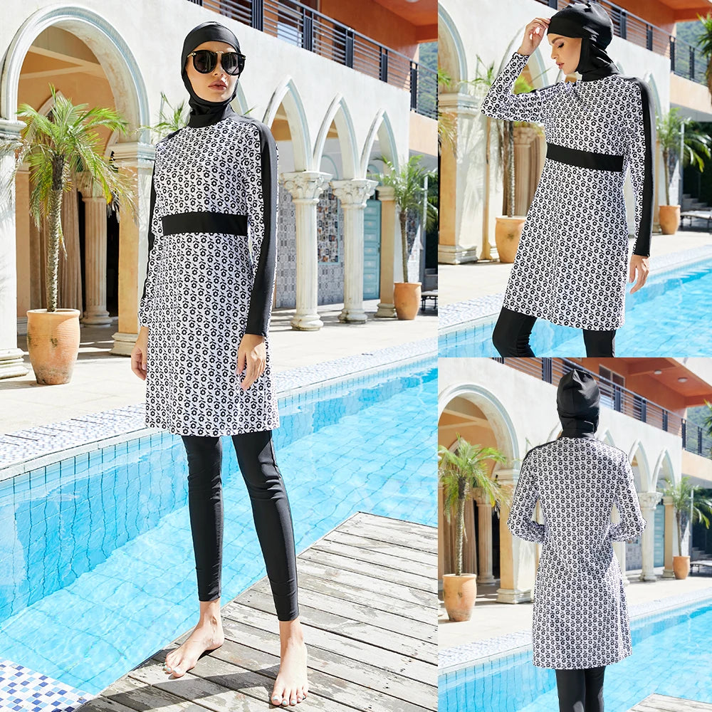 Bathing Swimming Suit For Burkini Muslim Fashion Swimwear Women Swimsuit Long Sleeve Arabic Turkey Pakistani Islamic Swim Wear