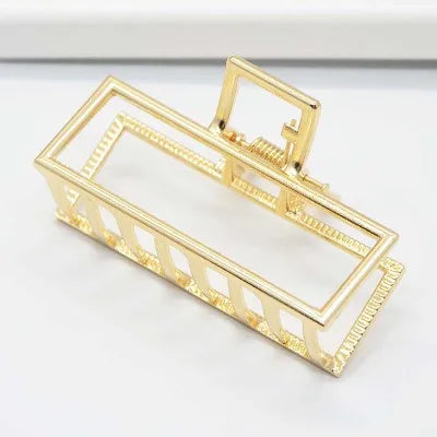 Fashion large Simple Wild Geometric Hair Claw For Women Girls Clamps Hair Crab Metal Women Hair Clip Claw Accessories Headwear