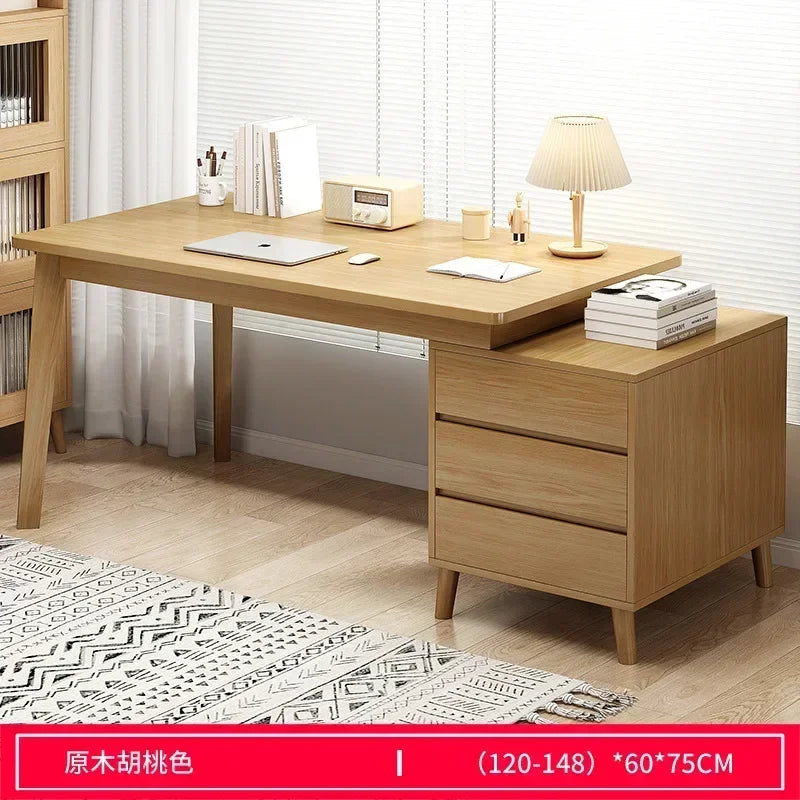 Wood Home Office Computer Desk Corner Desk with 3 Drawers and 2 Shelves,Large L-Shaped Study Writing Table Storage Cabinet