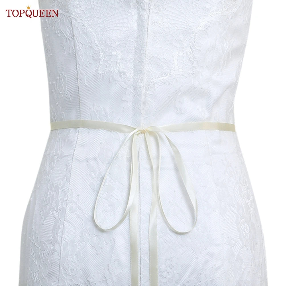 TOPQUEEN Wholesale Wedding Accessories Silver Rhinestone Bridal Thin Belt Formal Dress Waist Decoration Bridesmaid Belt S386