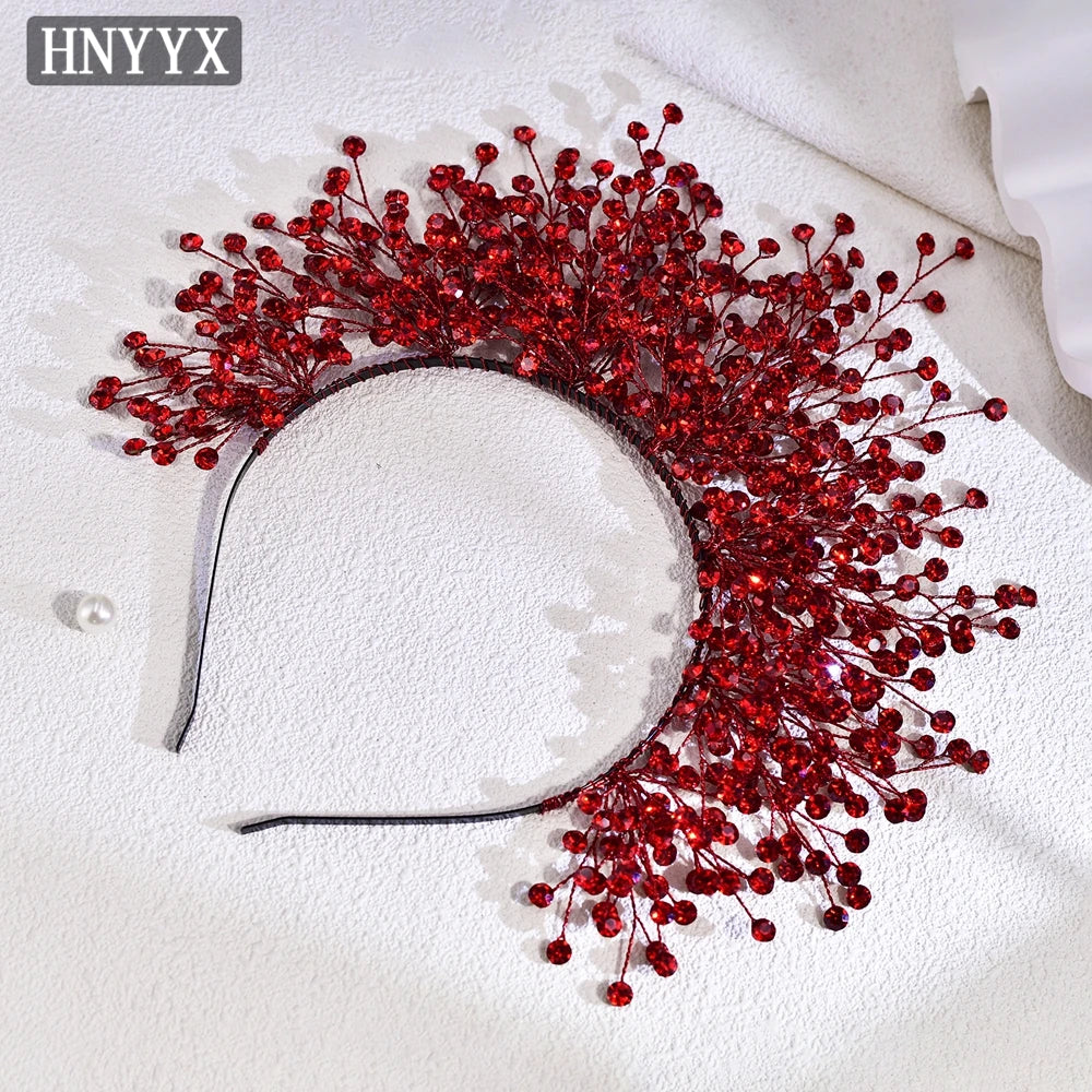 HNYYX Luxury Bridal Headband Rhinestone Wedding Crown Fashion Bridal Tiara Hair Accessories Women Beauty Festival Headpiece A234