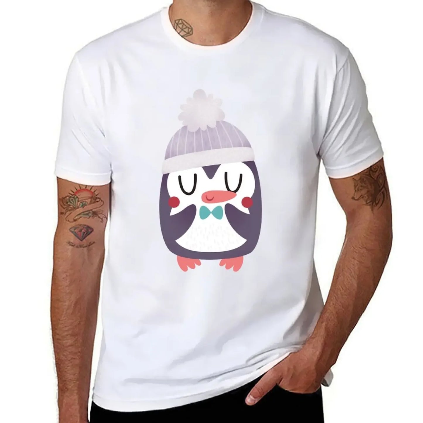 Cute Cozy Penguin T-Shirt cotton graphic tees Aesthetic clothing T-shirt mon