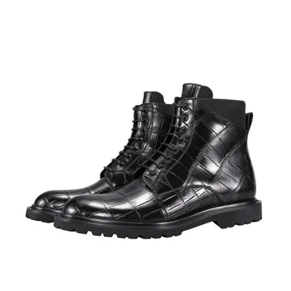 KEXIMA cestbeau new arrival  crocodile leather  Men crocodile boots crocodile  tooling high help  male shoes