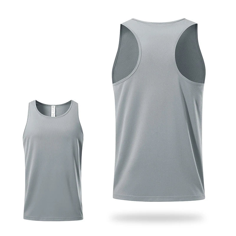 Men Sport Vest Outdoor Running Exercise Training Quick Dry Fitness Tops Jogging Sleeveless Shirt Basketball Racerback Singlets