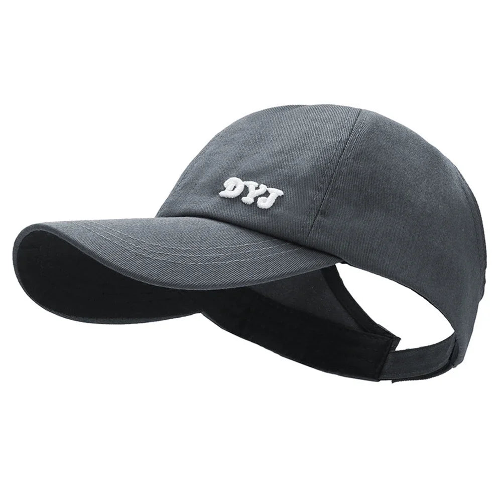 Summer Long Brim Sunhat Women Sun Hats Foldable Adjustable Outdoor Beach Bucket Hat UV Protection Visors Fisherman Ponytail Caps