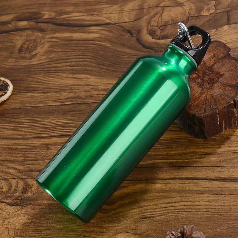 Outdoor-Sport Aluminium Wasserflasche Tragbarer Wasserbecher Bergsteigen Schnalle Kleine Öffnung Einschichtbecher 