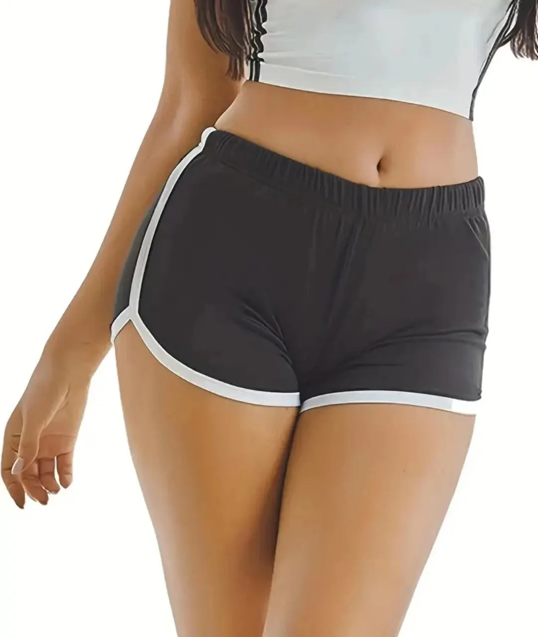Sport-Shorts für Damen, lässig, lockere, gerade Hosen, hoch taillierte, dünne Anti-Walking-Dreipunkt-Yoga-Hotpants 