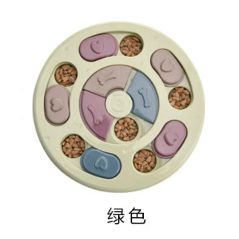 Pet Supplies Cat Dog Turntable Eating Anti-choking Food Puzzle Feeding Interactive Toy Slow Food Tray
