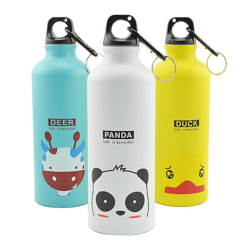 YIDING wholesale 500ml custom animal pattern aluminium water bottle portable bottle for kids school drinking water