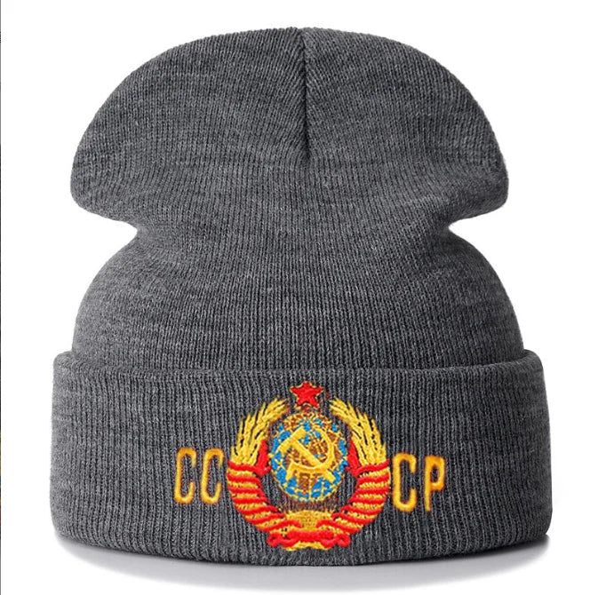 الشتاء الكبار الرجال الدافئة بيني Skullies موضة رسالة محبوك المرأة قبعة في الهواء الطلق الملونة عادية صوف ناعم 