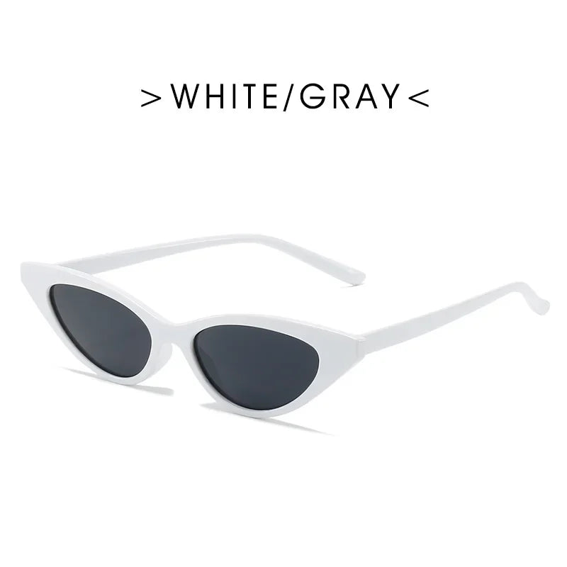 Cat-eye Small Frame Sunglasses Female Jelly-colored INS Fashion Glasses Wear and Put on Street Photography Sunglasses