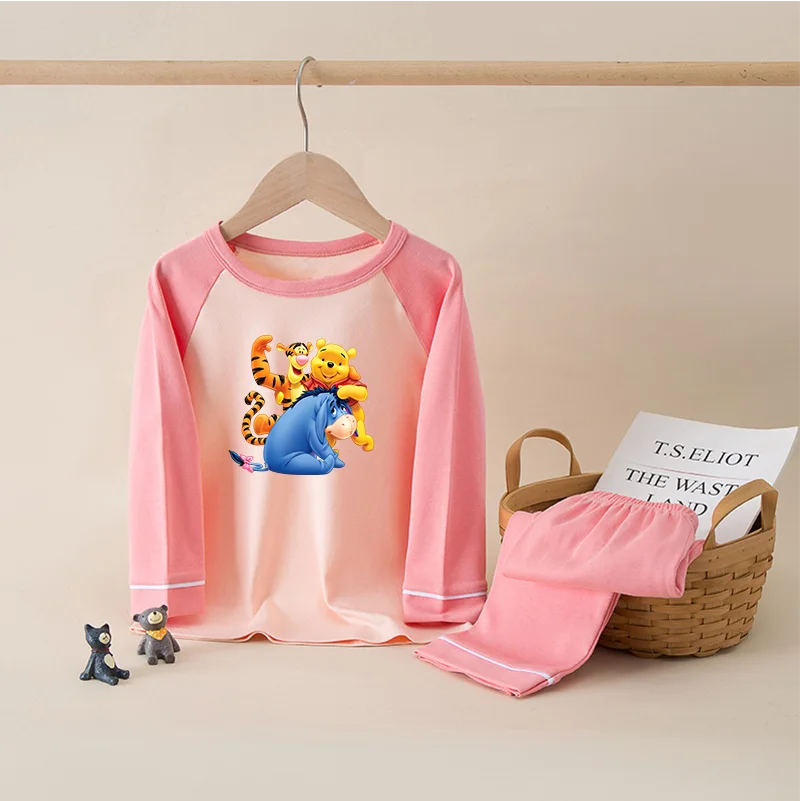 Winnie the Pooh  Cotton Kids Pajama Sets ,Sleeping Clothing Sets, long Sleeve Pants Sleepwear