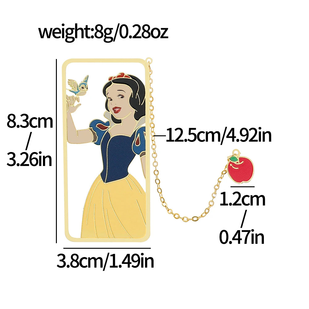 Disney Snow White Princeses Bookmark for Book Lover Gifts Creative Book Mark for Women Girl Fans Reading Supplies Collection