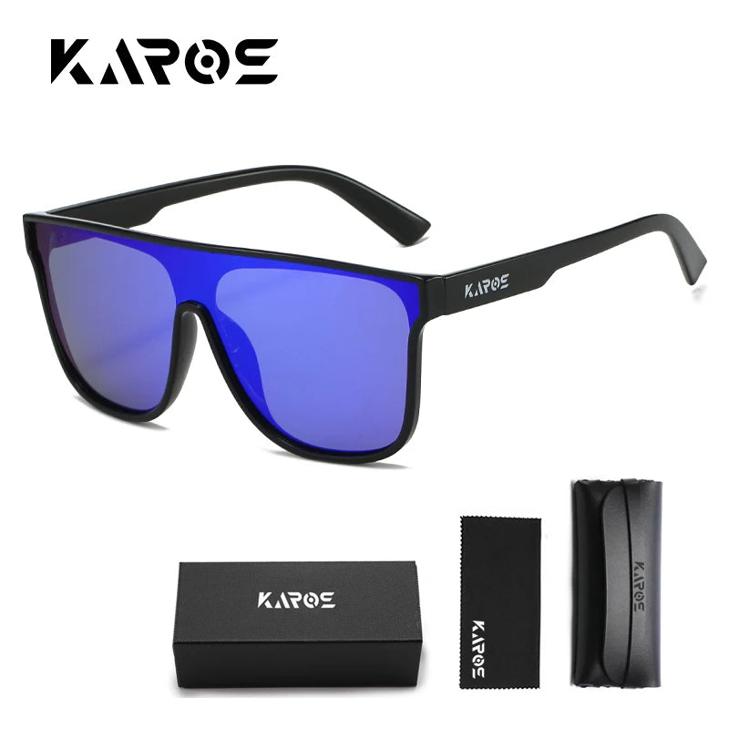 KAROS Polarized Sunglasses Men Women Fashion UV400 Eyewear Bike Cycling Fishing Driving Sun Glasses Outdoor Big Frame Sun Shades