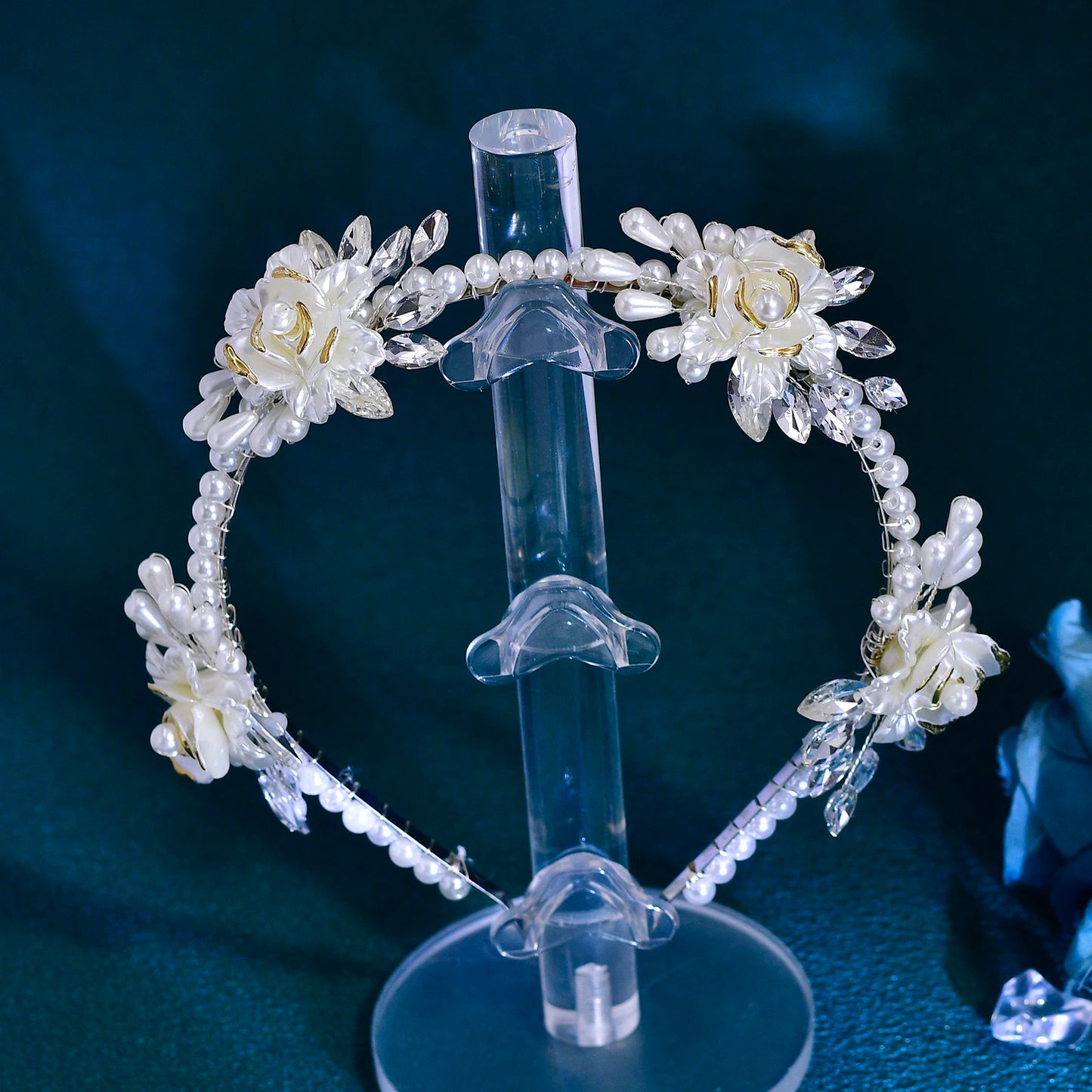 Wedding Bridal Pearl Hair Hoop Bridal Flower Headwear Women Fashion Hair Accessories Handmade Exquisite Headband HP721