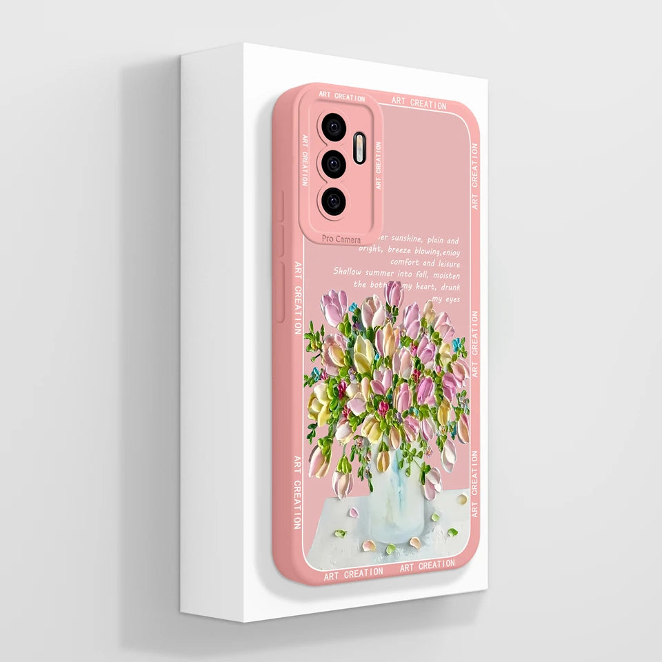 Case For Vivo S10E 5G V23E 4G 5G Y75 4G Beautiful Flower Cartoon Girl Liquid Anti-fall Phone Cover For VivoS10e V23e Y75 Funda