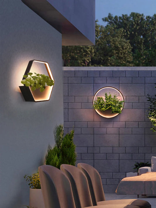 Flower rack wall lamp outdoor waterproof villa homestay entrance door sign lamp courtyard garden terrace decoration lamp