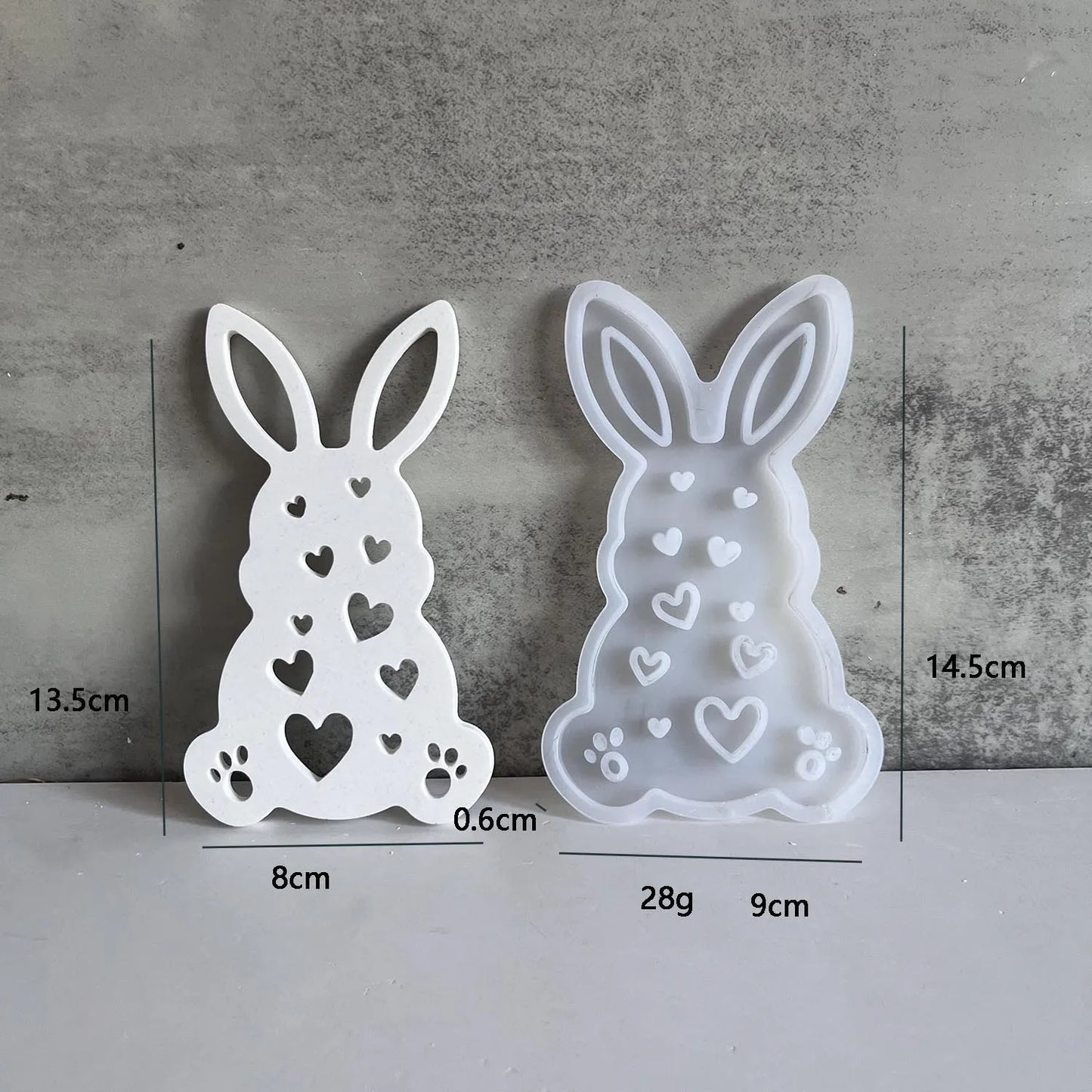 Easter Rabbit Atmosphere Light Silicone Mold Cute bunny Candlestick Holder Gypsum Dropping Mold Festive Home Decor