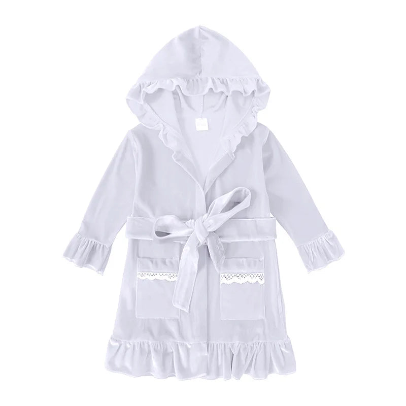 Children Christmas pjs Pajamas Sleepwear Baby Bathrobes Bath Kids Girl Boy Room Dressing Gown Clothing Housecoats Home Nightwear