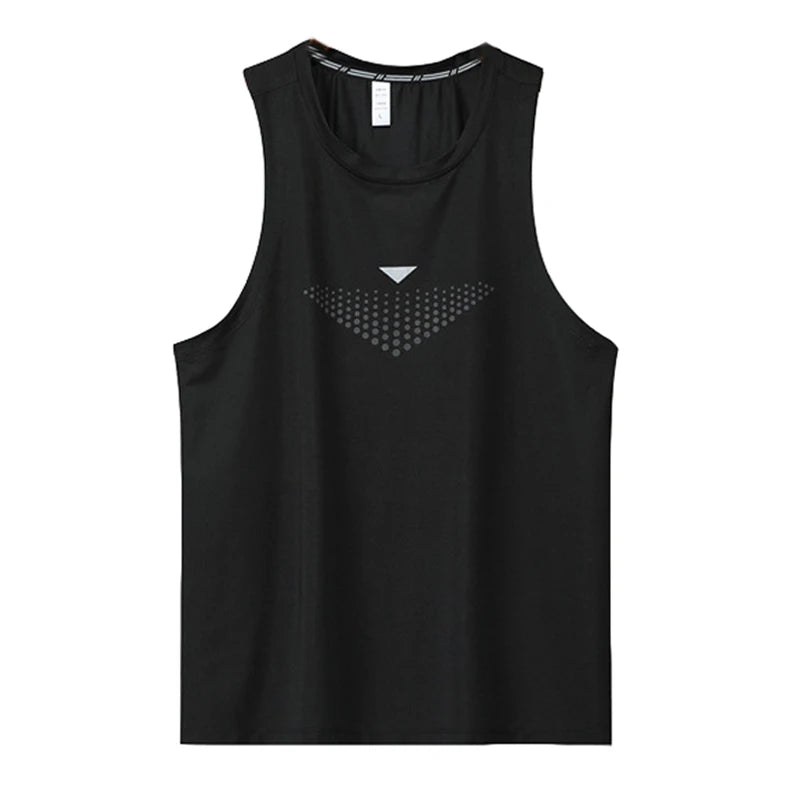 (M-3XL) سترة رياضية سريعة الجفاف للرجال للجري وكرة السلة وفضفاضة بمقاس كبير وقمصان رياضية بدون أكمام للتمرين 