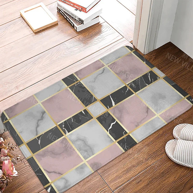 House entrance carpet home doormat entrance room bath mat marbling foot mat bathroom non-slip mat kitchen water absorption mat
