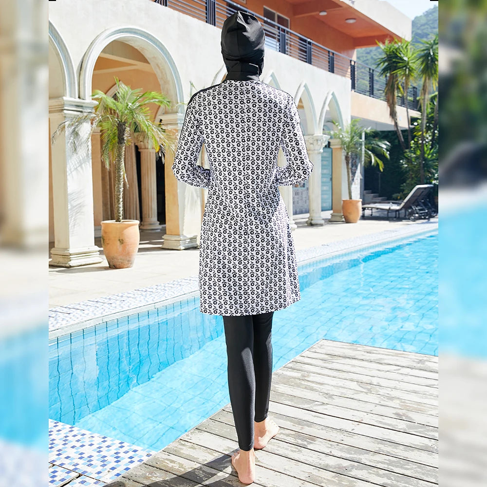 Bathing Swimming Suit For Burkini Muslim Fashion Swimwear Women Swimsuit Long Sleeve Arabic Turkey Pakistani Islamic Swim Wear