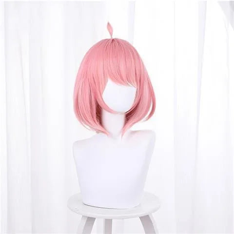 Anime SPY FAMILY Anya Forger Cosplay Kostüm Kleinkind Kinder Anya Cospla Kawaii Schwarzes Kleid Party Kleidung Perücke Halloween Frauen Mädchen 