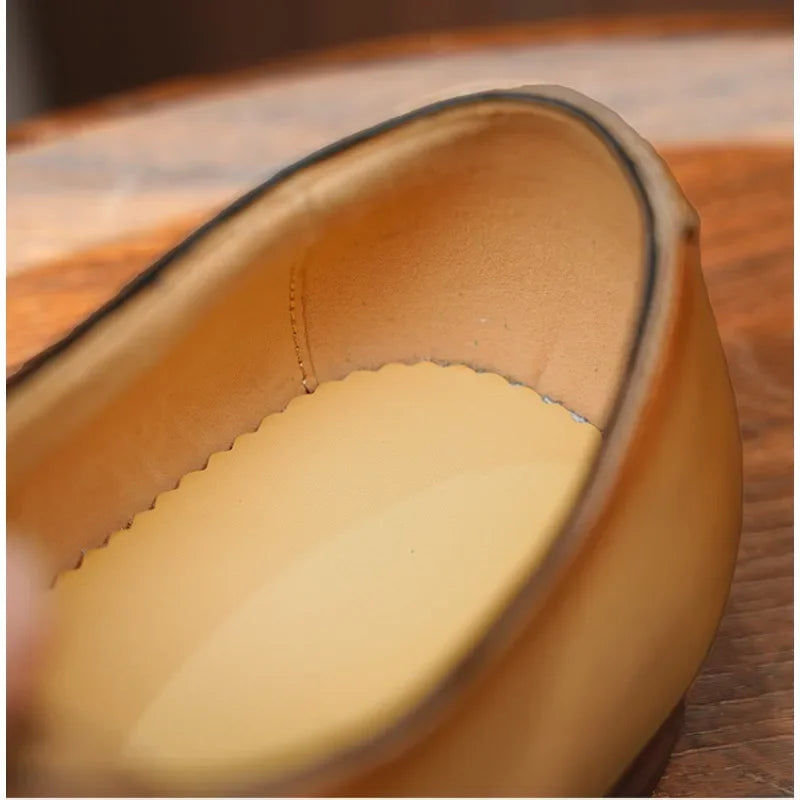 2025 Luxury Brand Men Leather Shoes Lace Up Pointed Toe Mixed Colors Brogues Oxford Mens Dress Shoes Wedding Office Shoes Men